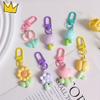 Korean Sunflower Keychain Young Girl's Heart Sweet Resin Tulip Keychain  Earphone Case