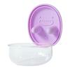 Yousheng No-Mess Snack Box Transparent Sealed Box with Silicone Lid Reusable Cookies Storage Container Prevent Fingers from Getting Dirty for Picnic