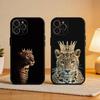 L-Роскошный L-Леопардовый Принт Модный Чехол Для Телефона Для iPhone17,16,15,14,13,12,Plus,Pro Max, 5G Другие Мягкий Черный Чехол
