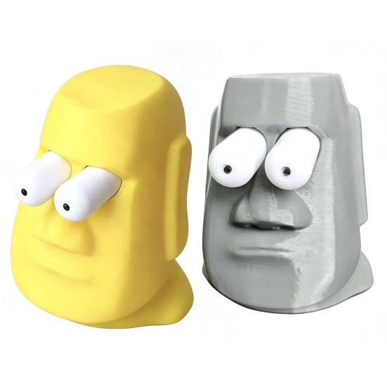 Мультяшная каменная статуя Игрушка для снятия стресса 3D-печатная каменная фигурка с вылезающими глазами Игрушка-фиджет Расслабляющая настольная игрушка для офисного работника