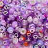 10/20/30 шт. Фиолетовый Европейский Большой Отверстие Бусины Изготовление Ювелирных Изделий Большой Отверстие Интервал Смолы Бусины Подвеска Браслет Изготовление Ожерелья Ручка DIY Ремесло