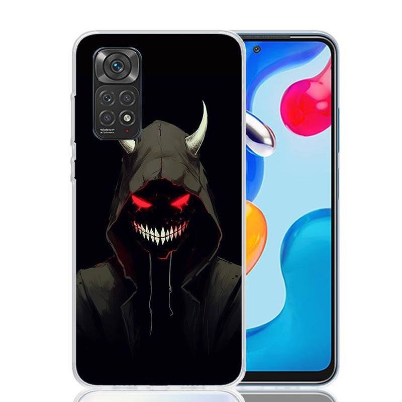 Чехол для телефона Аниме Дьявол Плохой Парень Для Xiaomi Redmi Note 15 14 13 12S 12 Pro Plus 11S 11E 11 11T 10S 10 Искусство Мягкий Чехол с Рисунком Redmi