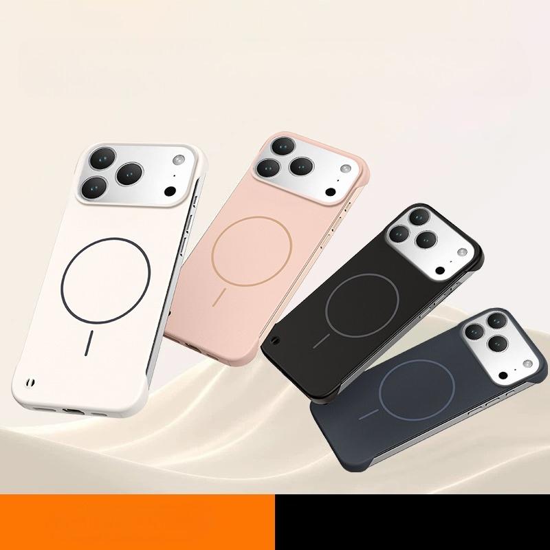 Для безрамочного чехла для телефона Magsafe для iPhone 17 Air 17 Pro Max Ультратонкий безрамочный жесткий магнитный чехол для iPhone 17Pro 17Air