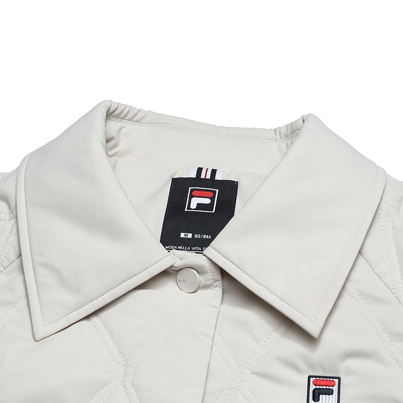 Fila Наследие Классический Минималистичный Модный Повседневный Универсальный Удобный Теплый Хлопковый Плащ Средней Длины Женские пальто Светло-Хаки F11W618908FLK