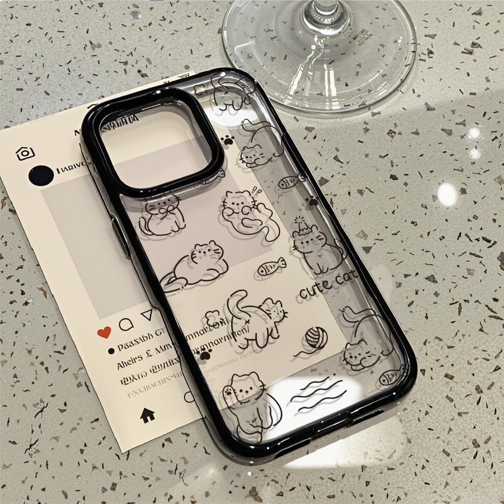 Акриловый чехол для телефона для iPhone 11 13 16 ProMax Чехол iPhone 13 14 15 ProMax 12 13 ProMax Чехол Samsung A55 A05S A54 A06 S22 A15 S23 A12 A22 A52S Мультяшный
