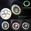 Модный круглый сплав Светящиеся автомобильные наклейки Крышка кнопки зажигания автомобиля