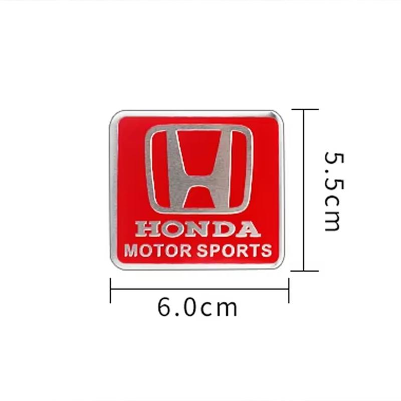 hbdf4 Car Logo Aluminum Label Stickers Decorative Accessories For Honda Civic Fit Jazz Accord Pilot CRV Odyssey Passport City Shuttle