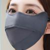 Solid Color Ice Silk Face Scarf Mesh Anti-uv Face Cover Thin Sunscreen Veil  Sports