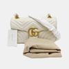 [Pre-Owned] GG Marmont Gold Logo Quilted Chain Shoulder Bag Small - Excellent #AOZ8Z1