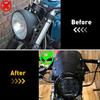Motorcycle Headlight Fairing Windshield Windscreen 5-7" Round For YMH EOA