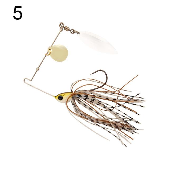 1 шт. Вращающаяся металлическая рыболовная блесна Пятицветная составная вращающаяся блесна 10,5 г Приманка для окуня сома Легкая морская рыбалка Рыболовные снасти