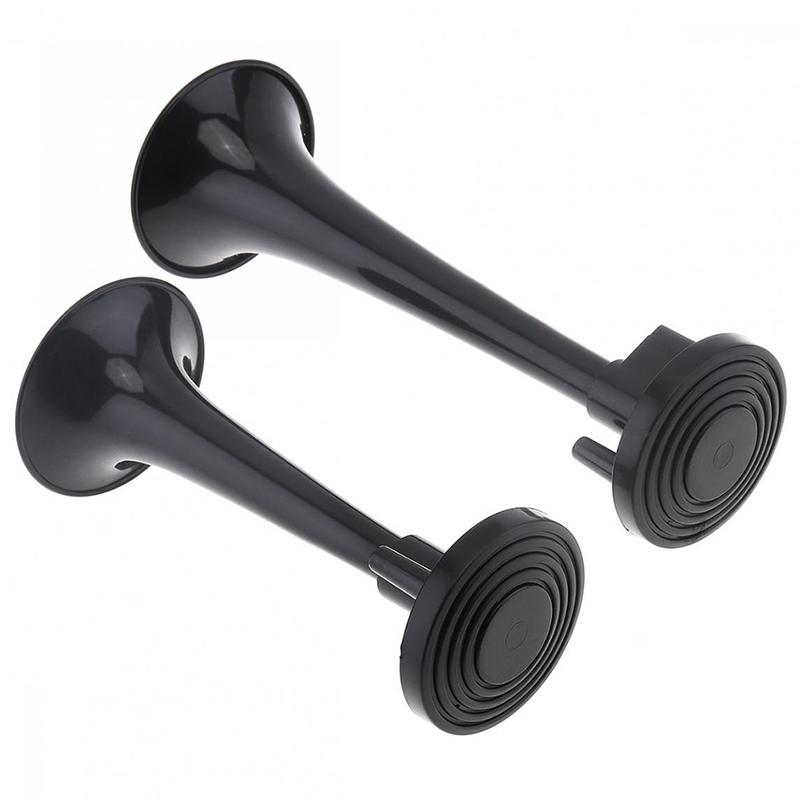 2шт черный воздушный рожок двойной труба воздушный насос воздушный рожок труба автомобиль грузовик поезд лодка