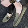 Italian Walking Shoes New Men Loafers Soft Moccasins Summer Shoes Man High Quality Mens Shoes Casual Suede Leather Driving Flats