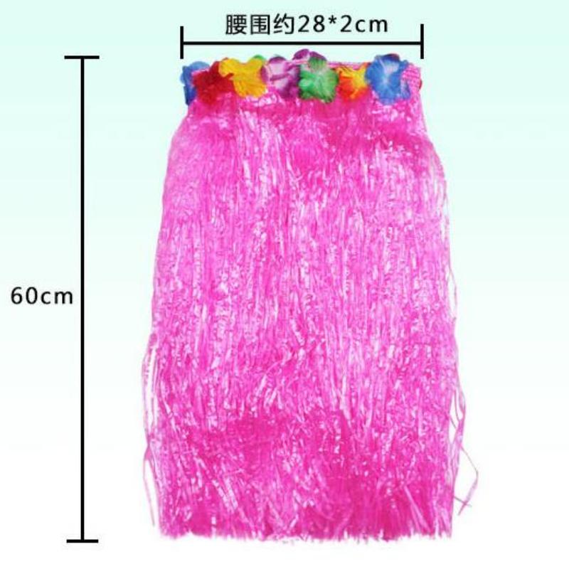 Взрослая Детская Гавайская Вечеринка Хула Гирлянда Травяная Юбка и Венок Пластиковые Волокна Платье Для Девочек Пляжный Танец Активность Выступление Реквизит