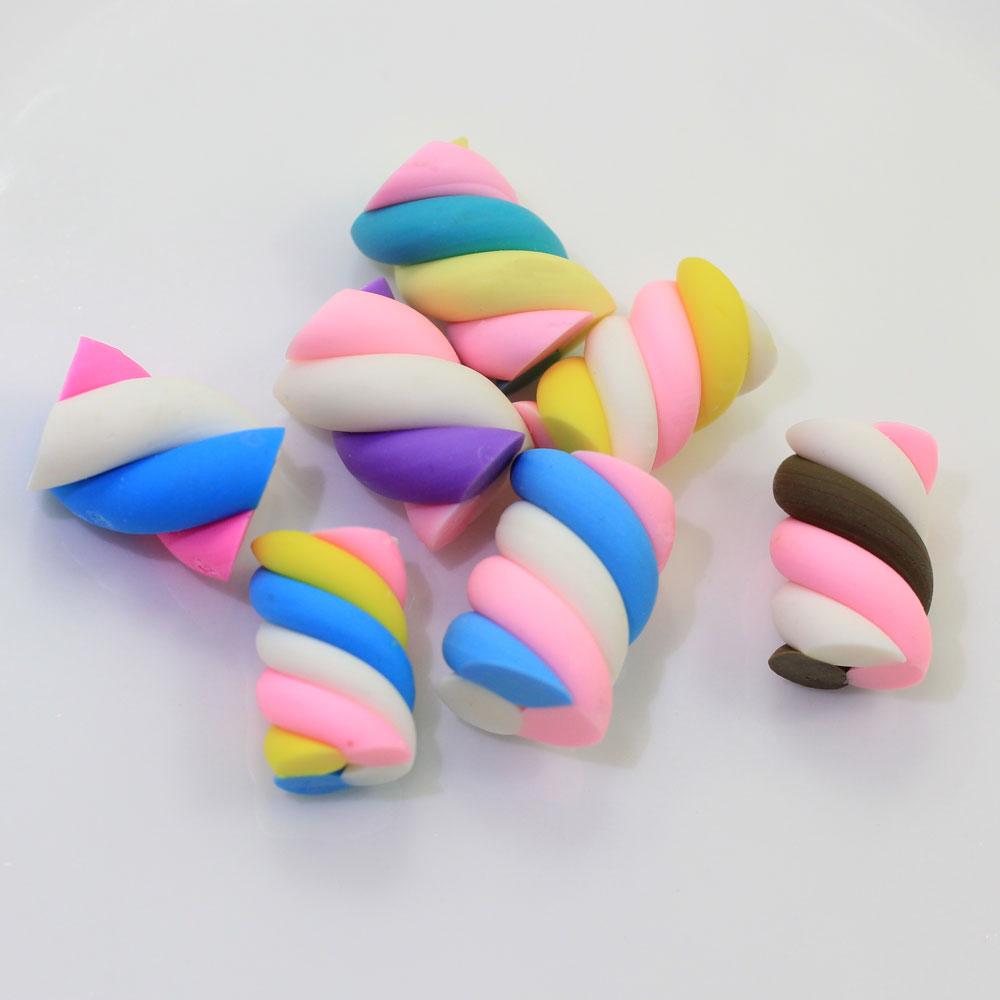 Mixed Assorted Clay Sweets Marshmallow Candy Slime Charms Flatback Cabochons for Scrapbooking Valentine's Day DIY Craft Making