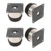 8cm Height Stainless Steel Furniture Kitchen Feet Legs 2inch Round Cabinets, Sofa, Tables, Pack of 4