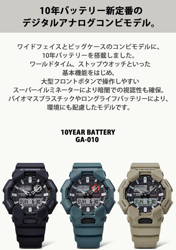 Часы Long Life Biomass Plastic [Casio] G-Shock GA-010-1AJF мужские черные