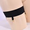 2 шт. Эластичные Бандажи на Бедра Кольца для Ног Металлические Зажимы Сочетание Чулки Подвязочный Пояс С Противоскользящей Силиконовой Полосой Для Чулков