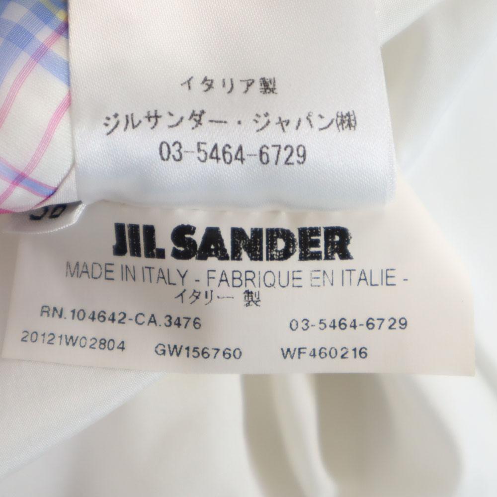 Неношеный JIL SANDER сделано в Италии Клетчатый приталенный пиджак 36 Фиолетовый Женский Б/У