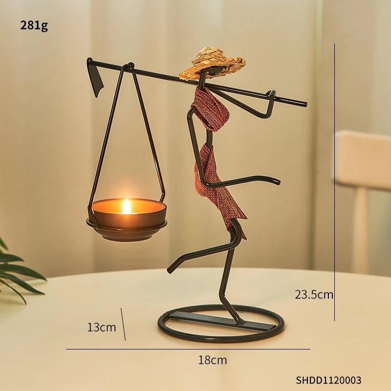Creative Wedding Table Nordic Home Decor Retro Iron Candle Holder Birthday Christmas Decoration Coffee House Home Furnishings