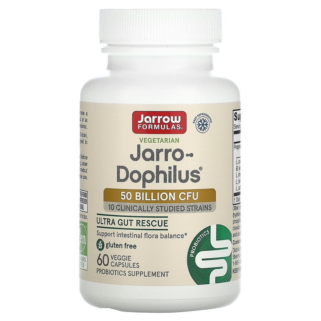 Jarrow Formulas Jarro-Dophilus, 5 Billion CFU, 60 Veggie Capsules