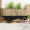 Outdoor Sofa Set 7 pcs White and Black 79 x 79 x 37 cm