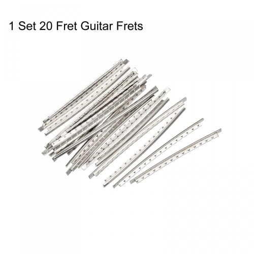uxcell Acoustic Guitar Frets, Wire Guitar Fretboards, 20 Frets, 2.2mm, Silver Tone, Replacement Fretboards, 20 Pieces