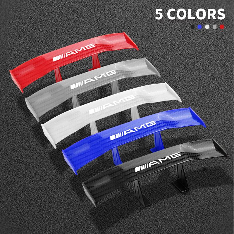 vkhzm9 2025 New Carbon Look Car Rear Spoiler Mini Wing Small Model Decoration For Mercedes Benz AMG W204 W205 W203 W211 W212 W213 W201