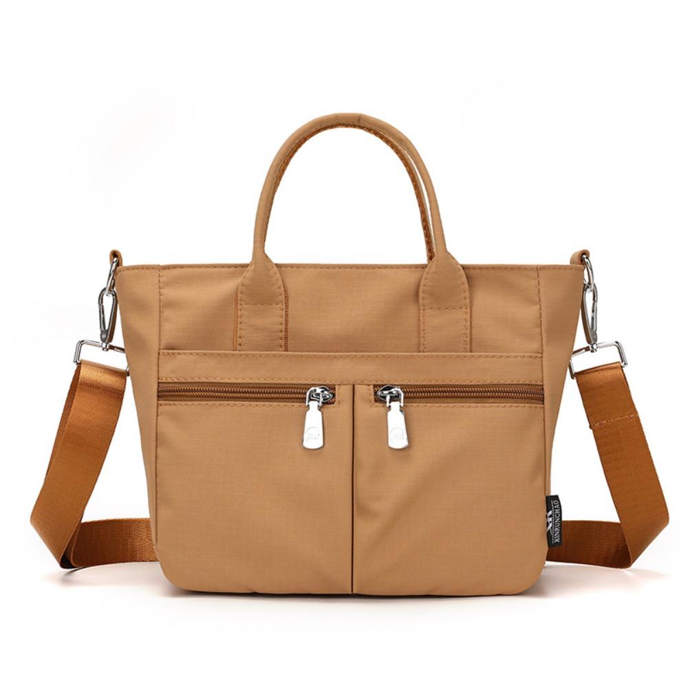 Solid Color Nylon Cloth Handbag Casual Canvas Tote Bag Oxford Cloth Crossbody Bag Commuting
