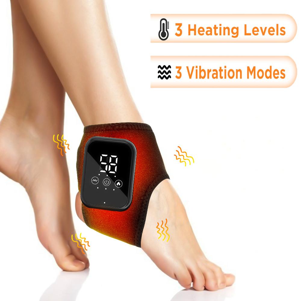 Electric Heating Wrist Guard 5 Levels Hot Compress Massage Wrist Brace Ankle Wrap Hand Foot Protector Rechargeable Wristband