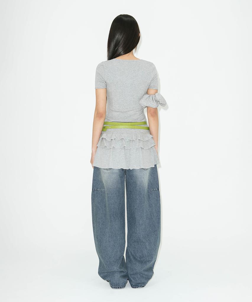 Ratsyu Lotsyou_Henly Neck Dress Melange Gray
