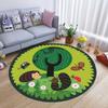Мультяшный медведь круглый ковер сказочный стиль домашний декор коврик милый декор детской спальни противоскользящий коврик для игровой комнаты гостиной спальни