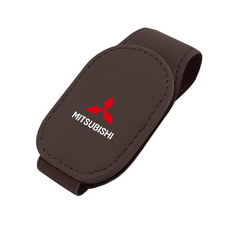 Car Sunglasses Clip Holder for Mitsubishi All Models Outlander Lancer ASX Pajero Glasses Card Ticket Storage Accessories