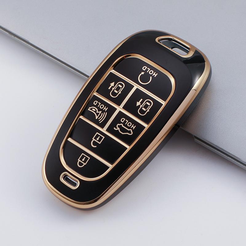 7/8 Buttons TPU Car Key Case Cover for Hyundai Sonata Sel Ev 6 Ev 8 IONIQ 5 NEXO Tucson Sonata 2020 Grandeur 2020 Sonata Limited