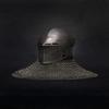 Spoleto Bascinet Helmet with Chainmail Medieval Combat-Ready Knight Armor Buhurt SCA Steel Helm Visored Bascinet with Liner