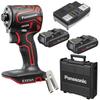 Panasonic Rechargeable Impact Driver EXENA Battery Pack X Case Dual BRAIN Electronic Clutch Equipped P Series Red (18V 3.0Ah 2/charger/plastic
