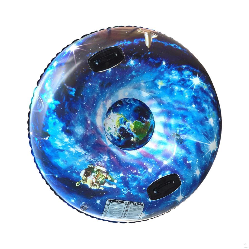 Inflatable Snow Tube Christmas Sledge Gift Sleigh Sled with Handles for Games Outdoor