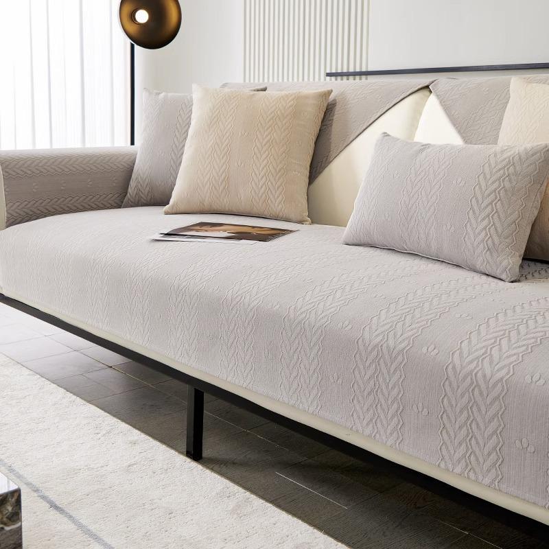 Современная простая диванная подушка Four Seasons, универсальный стиль, крутой стиль, зеленый чехол для дивана из синели, нескользящий однотонный чехол для седла