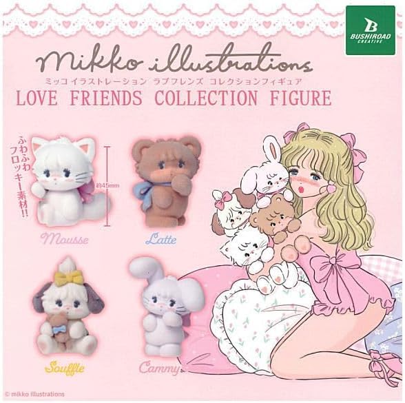 Mikko Illustrations LOVE FRIENDS Collection Figure [Complete Set of 4] Bushiroad Creative Gacha Capsule Toy