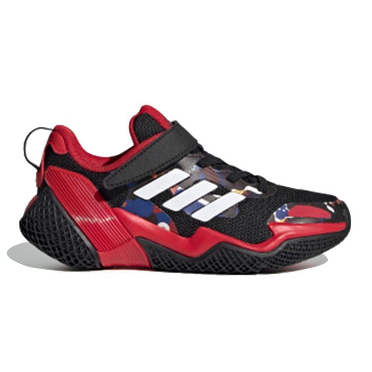 adidas 4Uture Rnr ''CNY'' Ткань El K Скользкая Устойчивая к истиранию Низкие Беговые кроссовки Черный Красный Белый Детские FZ4589
