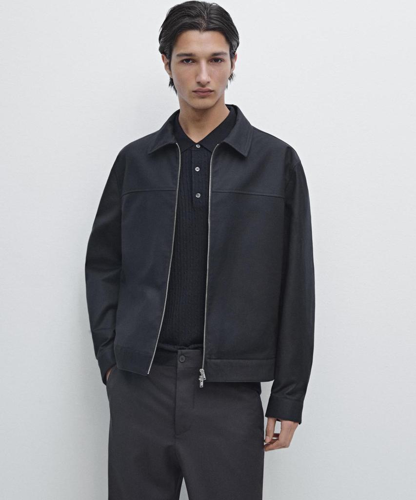 Куртка Massimo Dutti из смесовой ткани с хлопком