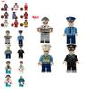 Набор мини-фигурок Городской профессиональный инженер и пожарный, строительные блоки для детей