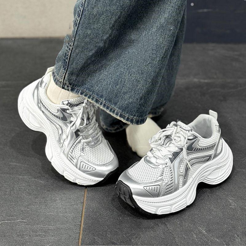 Универсальная обувь на толстой подошве для увеличения роста, повседневная спортивная обувь, весна и лето, новинка, нишевая, удобная, Forrest Gump, на мягкой подошве, женская