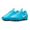 Nike Jr Phantom GX II Academy Comfortable Lightweight Durable Low-Top Kids Soccer Shoes Kids Soccer Shoes Blue FJ2602-400