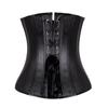 Женский кожаный корсет в стиле стимпанк на молнии, топ с тонкой талией, формирователь тела, большие размеры, готический бюстье