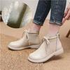 Ботинки из натуральной кожи в ретро-стиле, осенние, на плоской подошве, нескользящие, удобные, универсальные, женские ботинки, одинарные ботинки, трендовая обувь