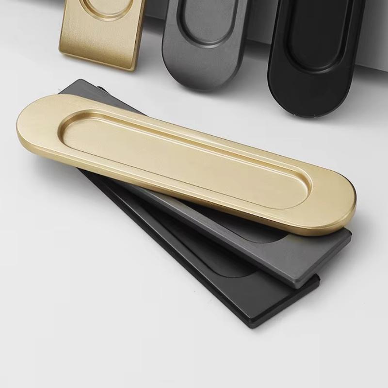 2 шт. Раздвижная ручка для амбарной двери, скрытая мебельная фурнитура, самоклеящиеся ручки для стеклянной двери ванной комнаты