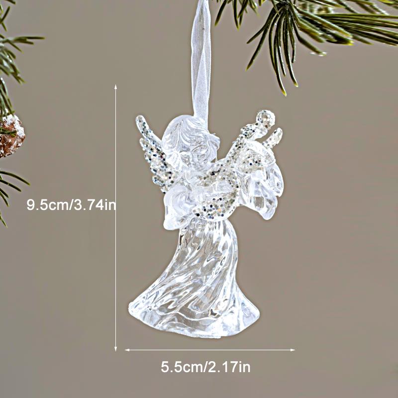 1 шт. Подвески в виде оленя на рождественскую елку из кристально чистого акрила для дома, подарочное украшение на Рождество