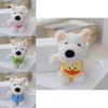Cute Adorable Westie Dog Plush Keychain Stuffed Animal Bag Charm In Multiple Colors