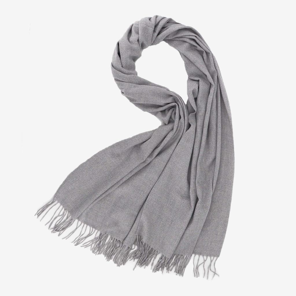 2025 Autumn/Winter New Women'S Solid Color Imitation Cashmere Scarf, High End And Versatile Scarf, Fashionable Thickened Men'S Tassel Shawl